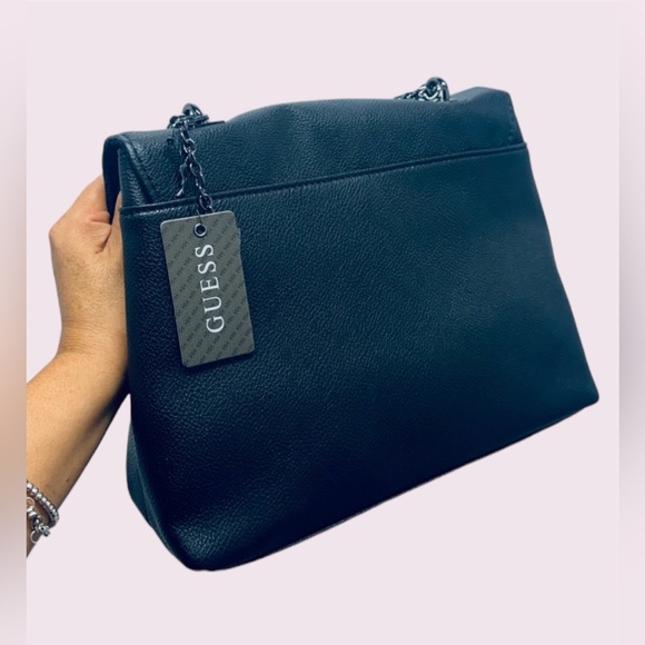 GUESS Factory Allyssa Envelope Satchel Black - Picture 3 of 6